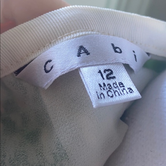 Cabi green cream zip 3/4 sleeve jacket work casual - Picture 8 of 11